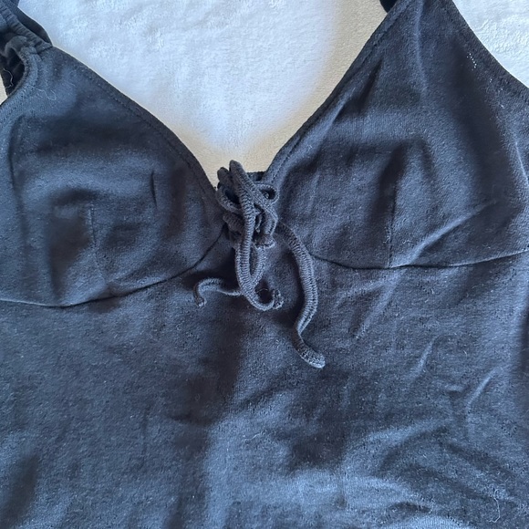 coquette black ruffle heart pattern top - Picture 3 of 5